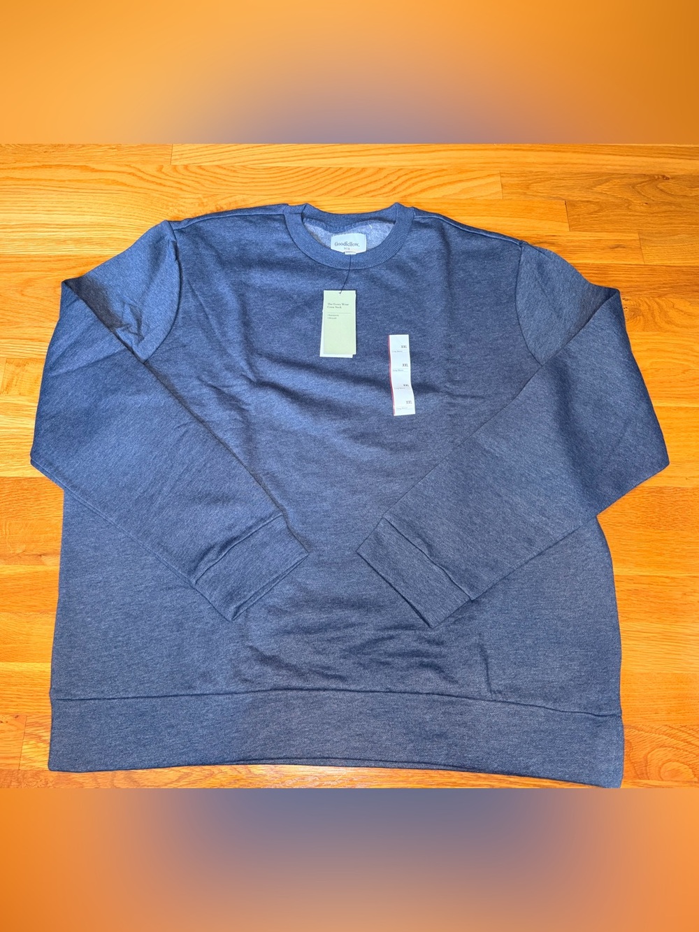 NWT Goodfellow & Co Every Wear Fleece Crewneck Sweatshirt Men’s XXL Navy
